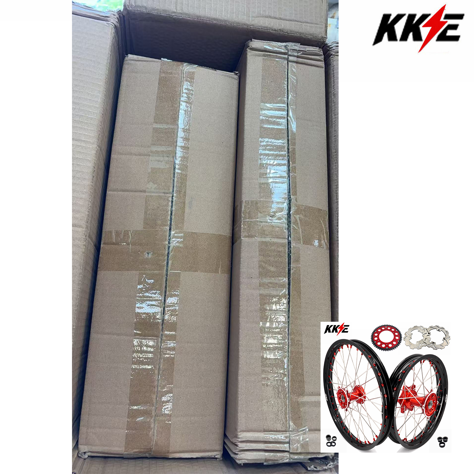 Returned Wheels for Honda CRF250R 2014-2025 CRF450R 13-2025 ---KKE 21/19 Dirt Bike Wheels Rims (Cast Hubs) with Discs