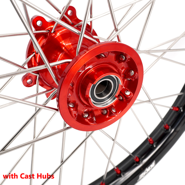 for Honda CRF250R 2014-2025 CRF450R 13-2025 ---KKE Dirt Bike Wheels Rims (Gold Hub/ Black Hub / Red Hub / Gold Rim / Black Rim)