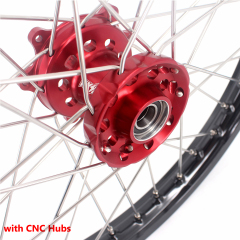 for Honda CRF250R 2014-2025 CRF450R 13-2025 ---KKE Dirt Bike Wheels Rims (Gold Hub/ Black Hub / Red Hub / Gold Rim / Black Rim)
