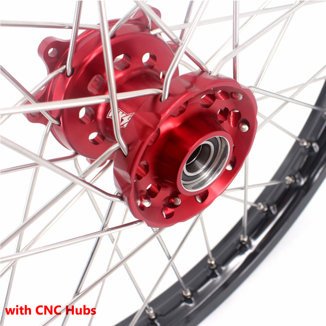 for Honda CRF250R 2014-2025 CRF450R 13-2025 ---KKE Dirt Bike Wheels Rims (Gold Hub/ Black Hub / Red Hub / Gold Rim / Black Rim)