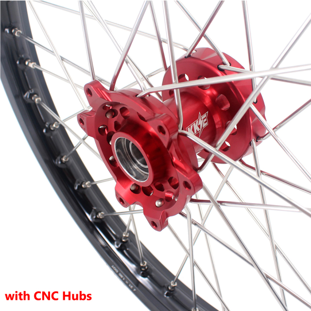 for Honda CRF250R 2014-2025 CRF450R 13-2025 ---KKE Dirt Bike Wheels Rims (Gold Hub/ Black Hub / Red Hub / Gold Rim / Black Rim)