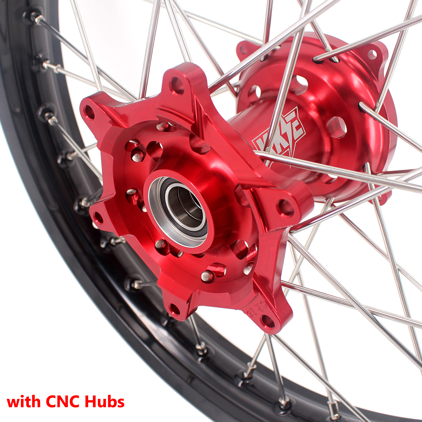 for Honda CRF250R 2014-2026 CRF450R 13-2026 ---KKE Dirt Bike Wheels Rims (Gold Hub/ Black Hub / Red Hub / Gold Rim / Black Rim)