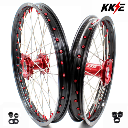 for Honda CRF250R 2014-2026 CRF450R 13-2026 ---KKE Dirt Bike Wheels Rims (Gold Hub/ Black Hub / Red Hub / Gold Rim / Black Rim)