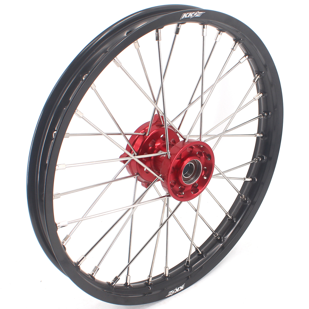 for Honda CR80R 1993-2002 CR85R 2003-2008 -- KKE Dirt Bike Kid's Front & Rear Wheels Rims Set Multi Specification (Blue Red Black Silver)
