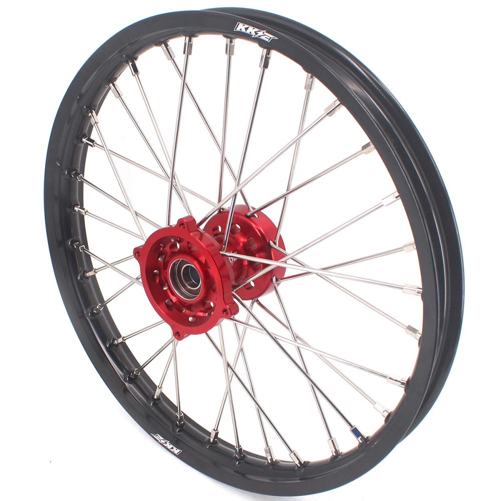 for Honda CR80R 1993-2002 CR85R 2003-2008 -- KKE Dirt Bike Kid's Front & Rear Wheels Rims Set Multi Specification (Blue Red Black Silver)