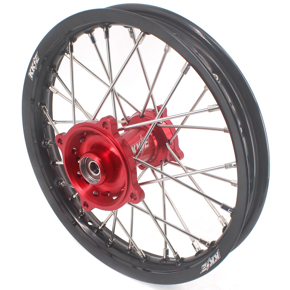 for Honda CR80R 1993-2002 CR85R 2003-2008 -- KKE Dirt Bike Kid's Front & Rear Wheels Rims Set Multi Specification (Blue Red Black Silver)