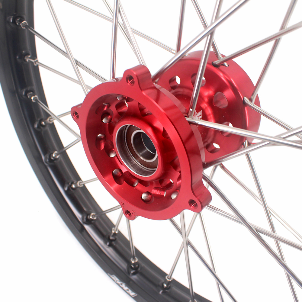 for Honda CR80R 1993-2002 CR85R 2003-2008 -- KKE Dirt Bike Kid's Front & Rear Wheels Rims Set Multi Specification (Blue Red Black Silver)