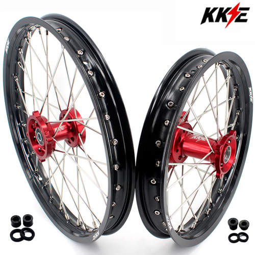 fit HONDA CRF150R CRF150RB 2007-2024  -- KKE Dirt Bike Kid's Front & Rear Wheels Rims Set Multi Specification (Blue Red Black Silver)