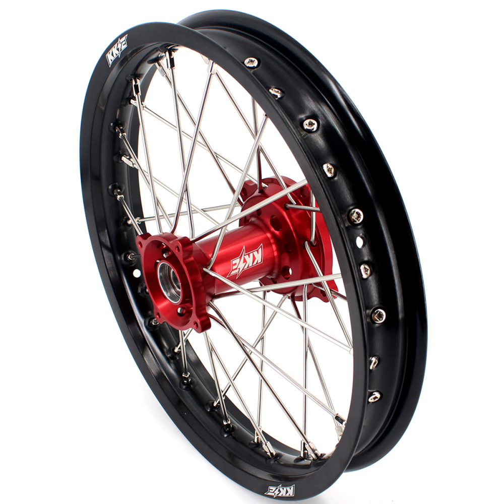 fit HONDA CRF150R CRF150RB 2007-2024  -- KKE Dirt Bike Kid's Front & Rear Wheels Rims Set Multi Specification (Blue Red Black Silver)
