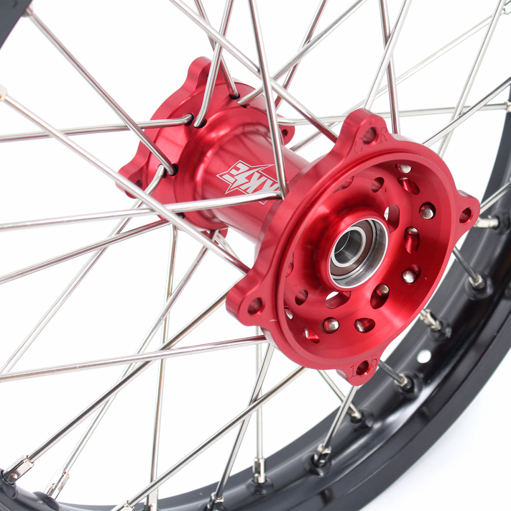 fit HONDA CRF150R CRF150RB 2007-2024  -- KKE Dirt Bike Kid's Front & Rear Wheels Rims Set Multi Specification (Blue Red Black Silver)