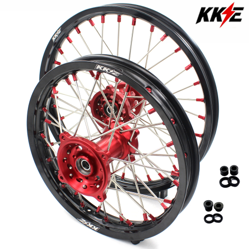 fit HONDA CRF150R CRF150RB 2007-2024  -- KKE Dirt Bike Kid's Front & Rear Wheels Rims Set Multi Specification (Blue Red Black Silver)