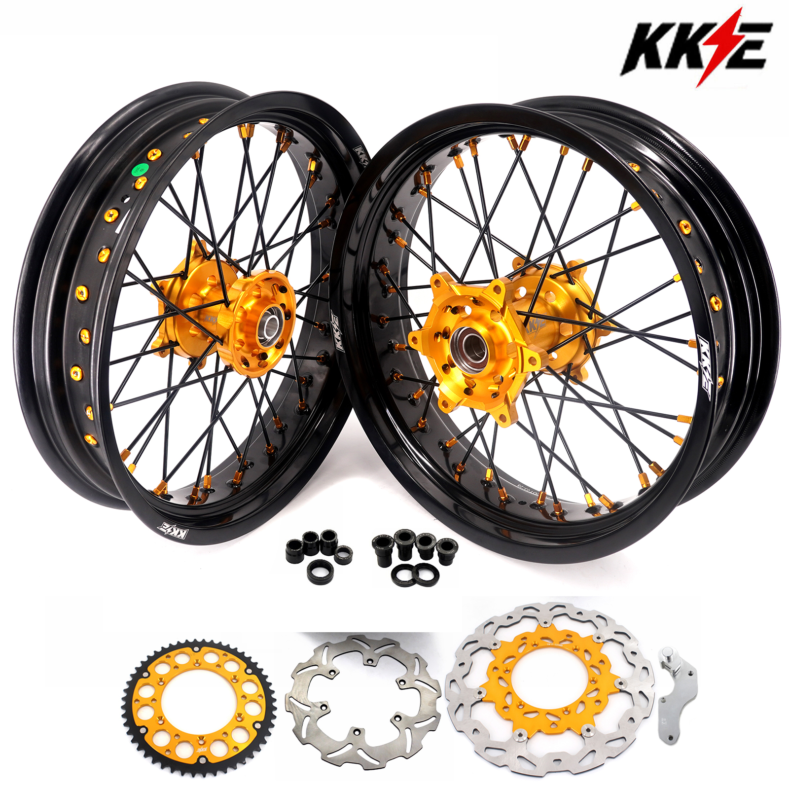 Silver Rim Motard for RM125 RM250 1996-2008-- KKE CNC Supermoto 3.5*17