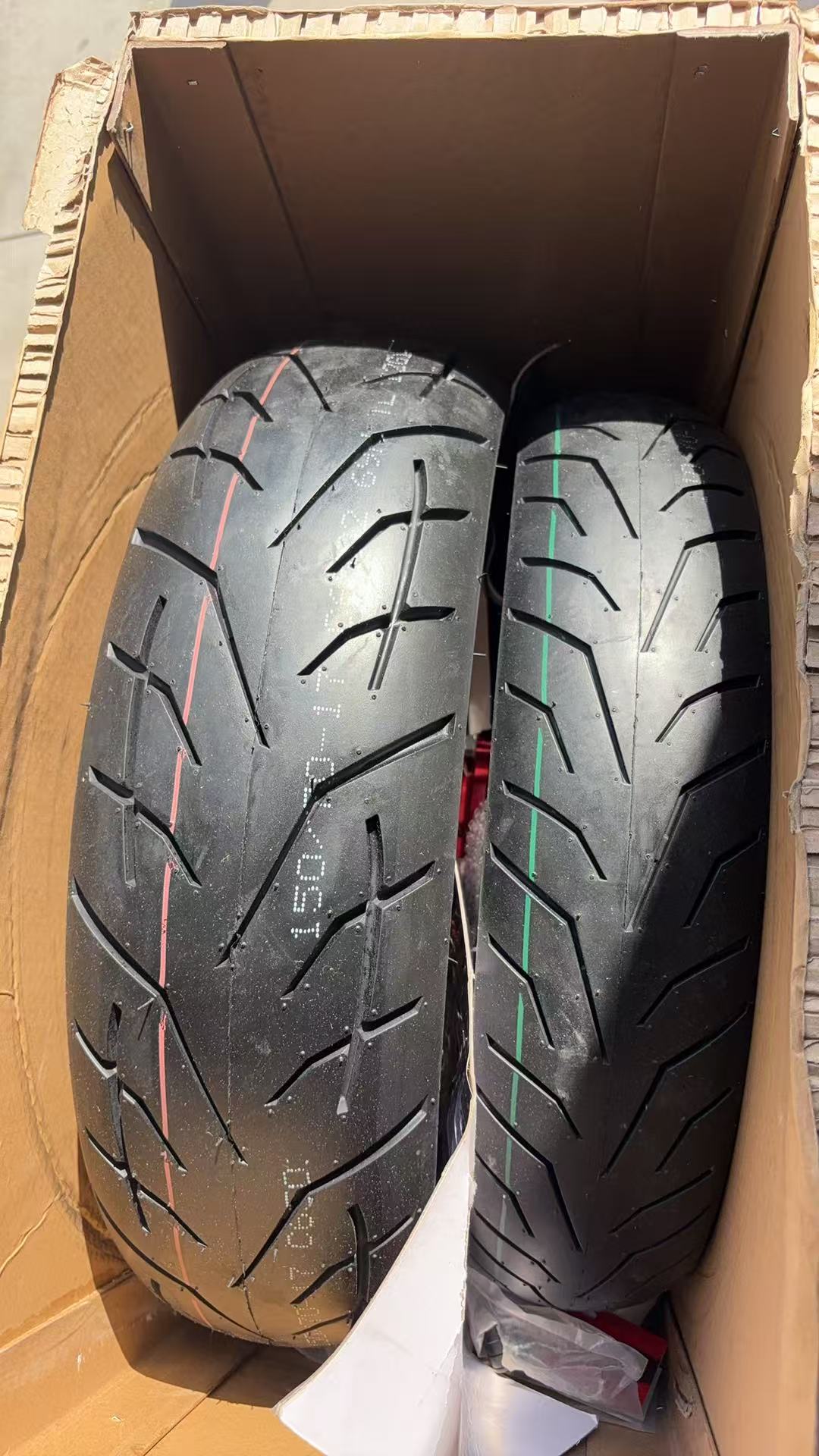 Returned Wheels for Honda XR650L 1993-2024 -- KKE Supermoto Wheels with CST Tires Mounted 3.5*17"/4.25*17 Rims