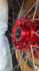 Returned Wheels for Honda XR650R 2000-2008 -- KKE Supermoto Wheels with CST Tires Mounted 3.5*17"/4.25*17 Rims