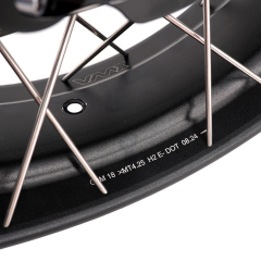 for Tenere 700 -- VMX 2.15*21"/4.25*18" Tubeless Wheels Compatible with Honda Yamaha Tenere 700 2019 - 2025 Black Rims