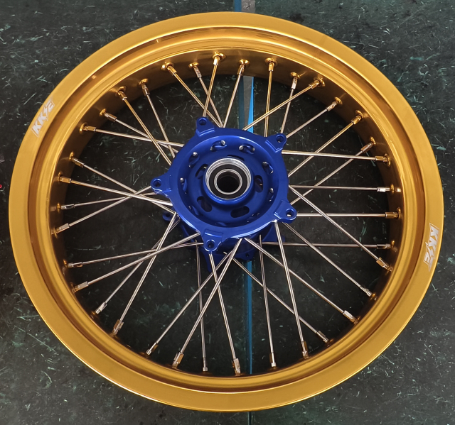 for Tenere 700 -- KKE Wheels Compatible with Yamaha Tenere 700 2019 - 2025 Silver Nuts 3.5*17" / 5.0*17"