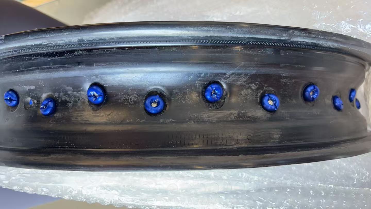 Returned Wheels for Tenere 700 -- KKE Wheels Excel Rims Compatible with Yamaha Tenere 700 2019 - 2025 Blue Nuts 1.85*21"/2.5*18"