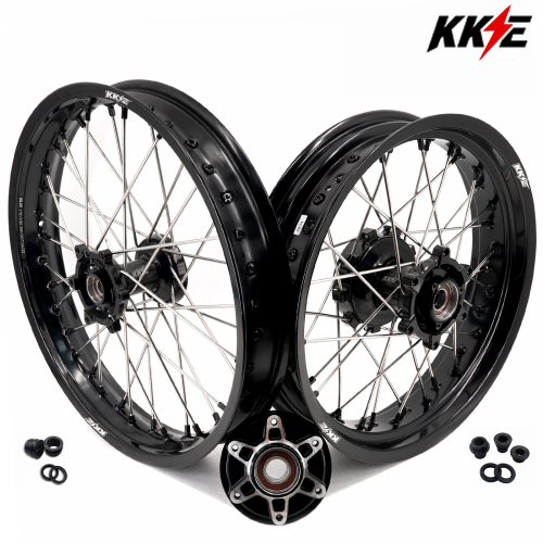 KKE Wheels fit KTM 390 Adventure 2020-2021 2.5*19"/3.5*17" Black Hub Black Rim, Tubed Wheels