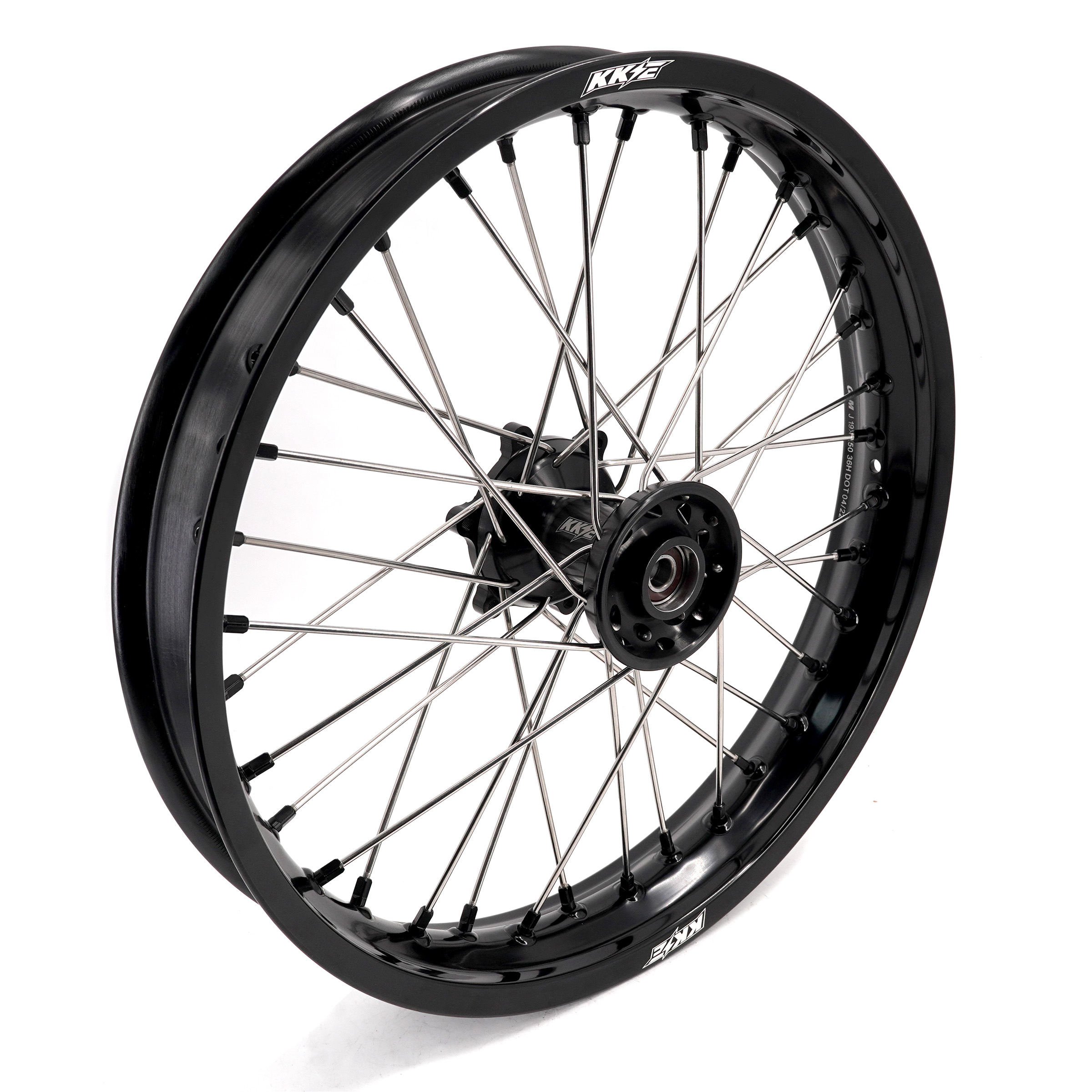 KKE Wheels fit KTM 390 Adventure 2020-2021 2.5*19"/3.5*17" Black Hub Black Rim, Tubed Wheels