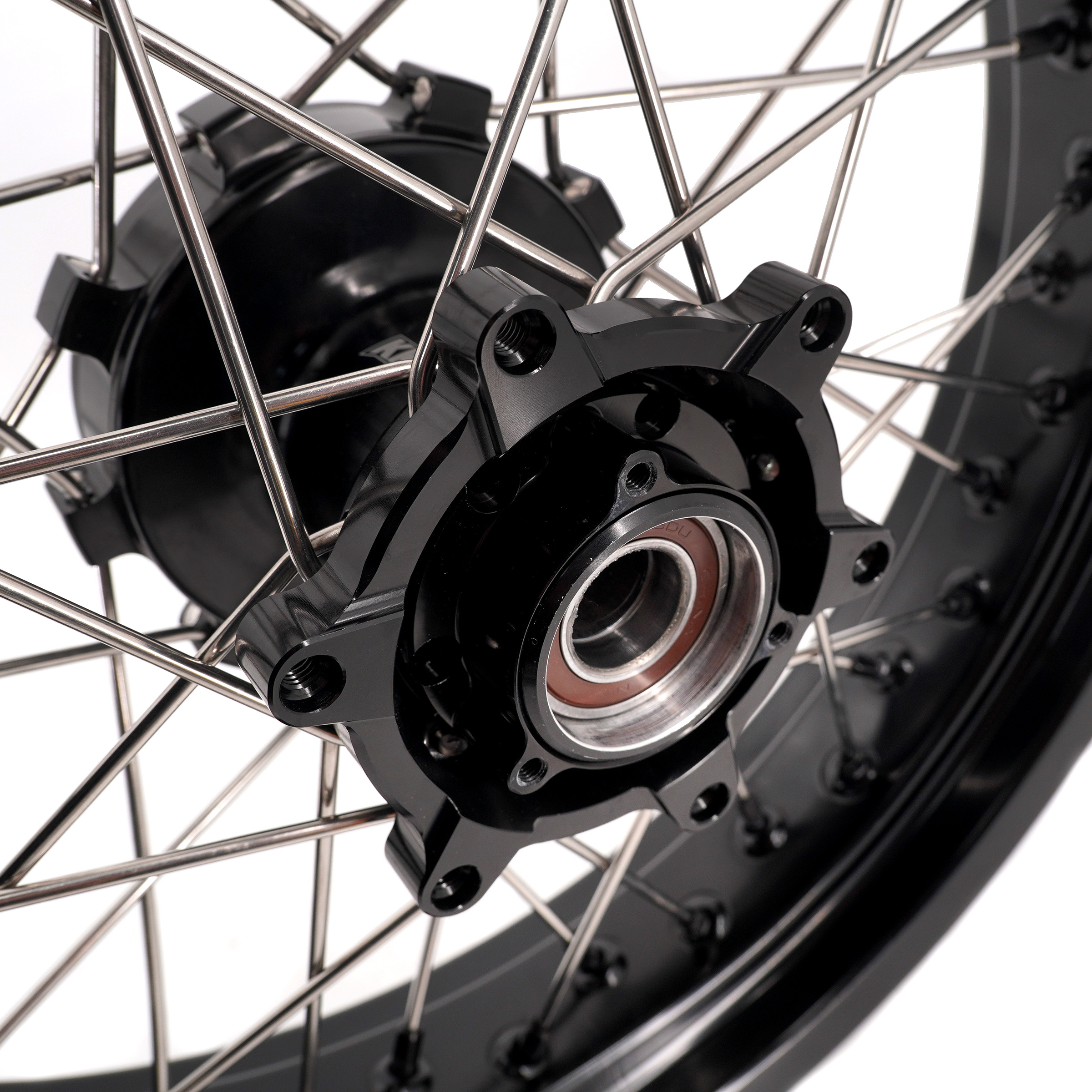KKE Wheels fit KTM 390 Adventure 2020-2021 2.5*19"/3.5*17" Black Hub Black Rim, Tubed Wheels