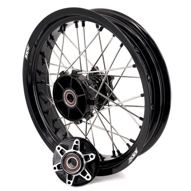 KKE Wheels fit KTM 390 Adventure 2020-2021 2.5*19"/3.5*17" Black Hub Black Rim, Tubed Wheels