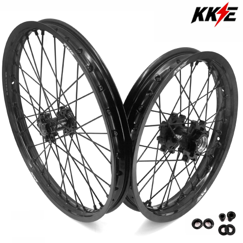 for Surron Light Bee-X 2019-2025 -- KKE 1.6*19" & 1.85*16" Electric Dirt Bike Wheels e-Bike Rims (Gold Hub/ Black Hub / Red Hub / Blue Hub / Purple Hub)
