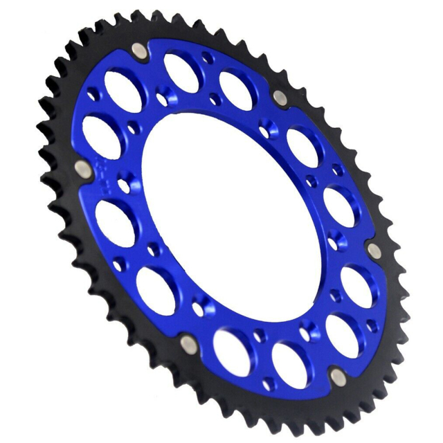 KKE 44T - 52T Hybrid Rear Sprocket for Yamaha YZ125 YZ250 YZ250F YZ450F (Blue /Gold / Black)