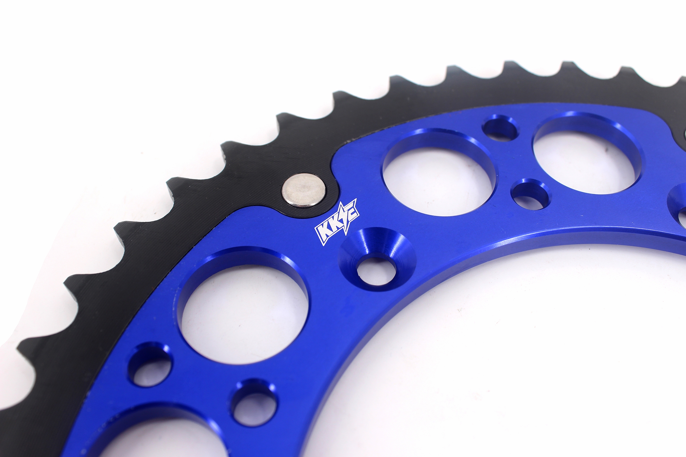 KKE 44T - 52T Hybrid Rear Sprocket for Yamaha YZ125 YZ250 YZ250F YZ450F (Blue /Gold / Black)