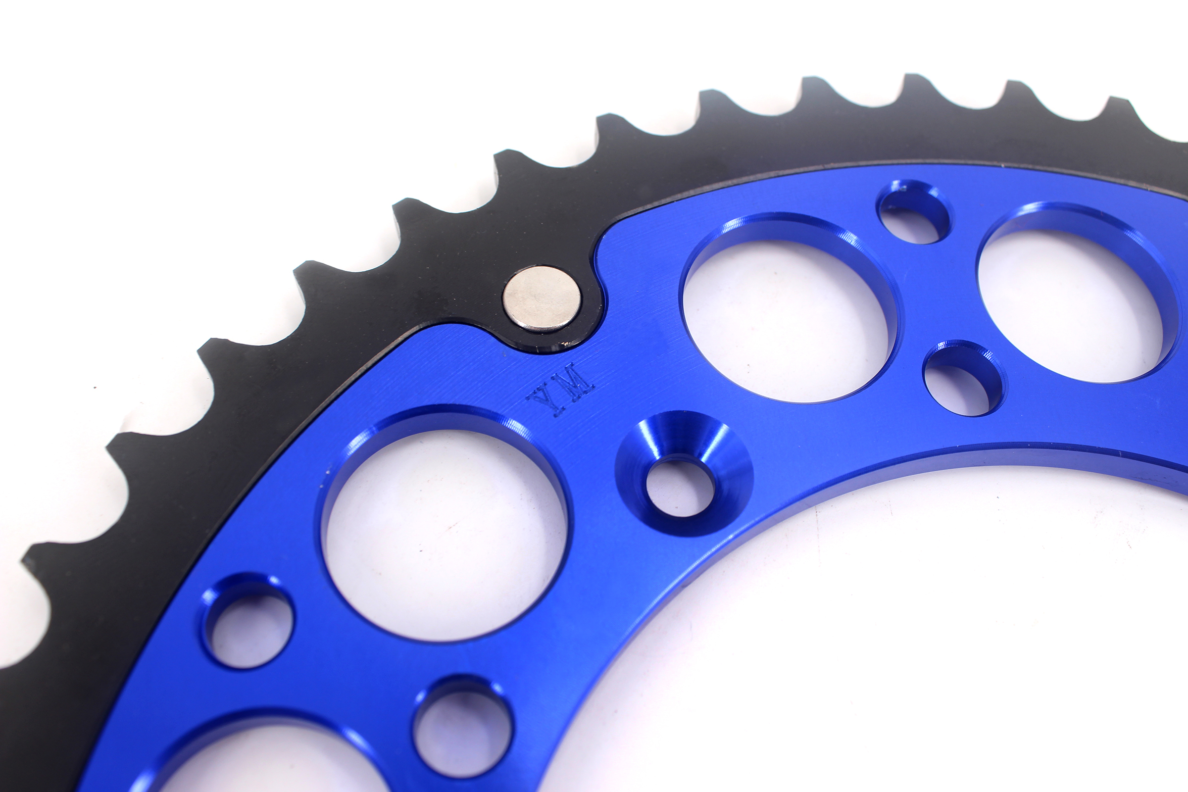 KKE 44T - 52T Hybrid Rear Sprocket for Yamaha YZ125 YZ250 YZ250F YZ450F (Blue /Gold / Black)