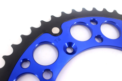 KKE 44T - 52T Hybrid Rear Sprocket for Yamaha YZ125 YZ250 YZ250F YZ450F (Blue /Gold / Black)