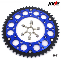 KKE 44T - 52T Hybrid Rear Sprocket for Yamaha YZ125 YZ250 YZ250F YZ450F (Blue /Gold / Black)