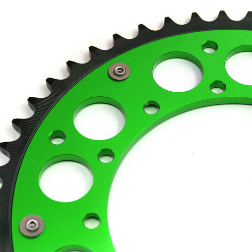 KKE 44T - 51T Hybrid Rear Sprocket for Kawasaki KX250 KX250F KX450F KX250X KX450X (Green / Blue )