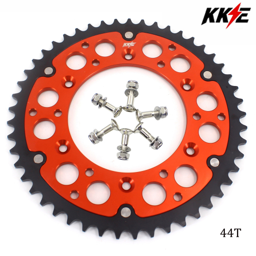 KKE 44T - 52T Hybrid Rear Sprocket for KTM 125-530CC 2000-2025 / Husqvarna 2014-2025 / Husaberg 2004-2014 (Orange / Blue / Red / Black)
