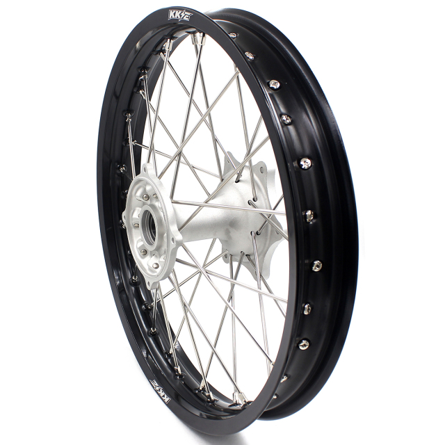 for Honda CRF250R 2014-2025 CRF450R 13-2025 ---KKE Dirt Bike Rear Wheel (Silver / Red / Black Hub)