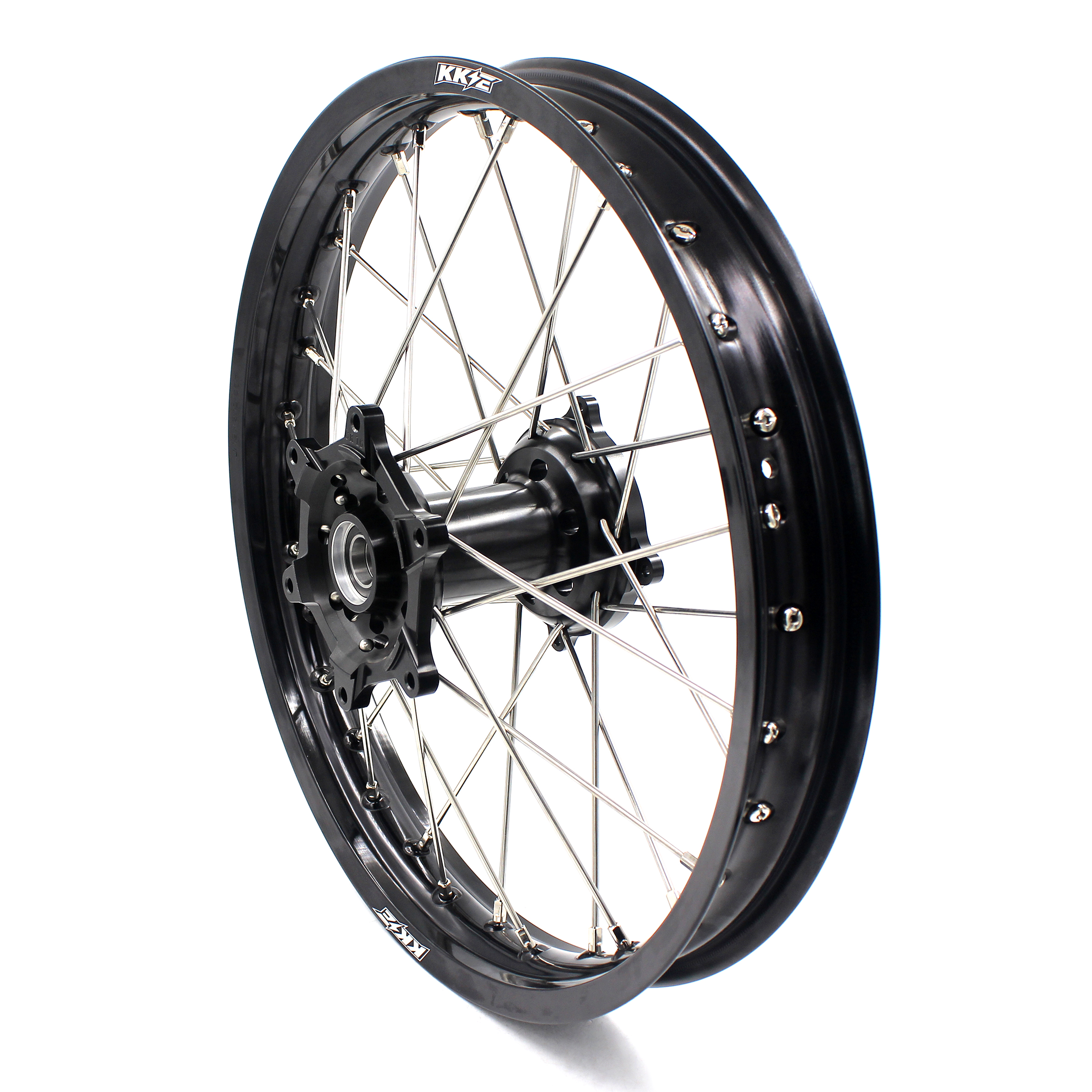 for Honda CRF250R 2014-2026 CRF450R 13-2026 ---KKE Dirt Bike Rear Wheel (Silver / Red / Black Hub)