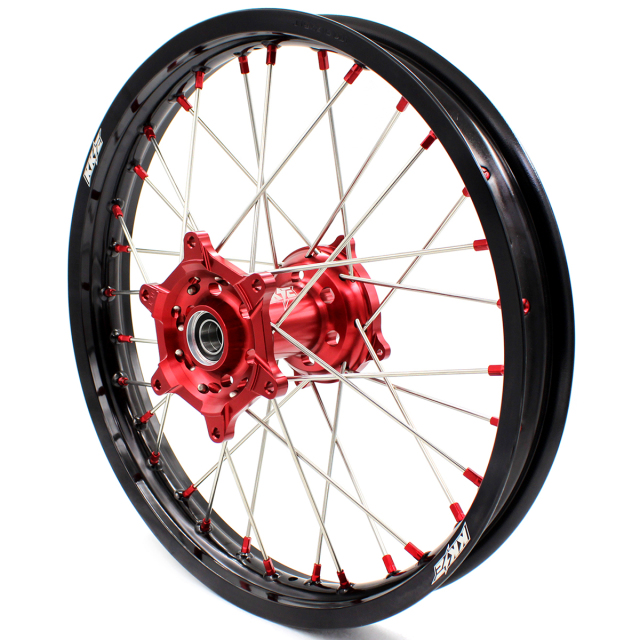 for Honda CRF250R 2014-2025 CRF450R 13-2025 ---KKE Dirt Bike Rear Wheel (Silver / Red / Black Hub)