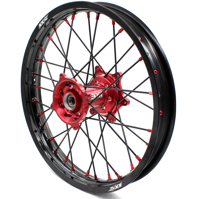 for Honda CRF250R 2014-2025 CRF450R 13-2025 ---KKE Dirt Bike Rear Wheel (Silver / Red / Black Hub)