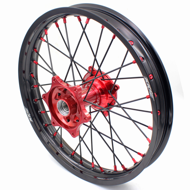 for Honda CRF250R 2014-2025 CRF450R 13-2025 ---KKE Dirt Bike Rear Wheel (Silver / Red / Black Hub)
