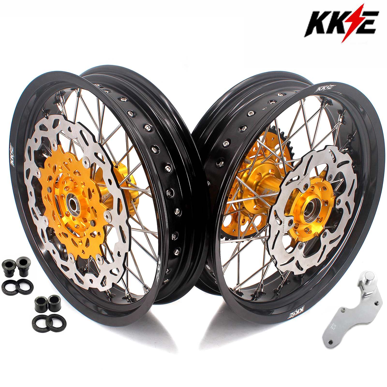 Silver Rim Motard for RM125 RM250 1996-2008-- KKE CNC Supermoto 3.5*17