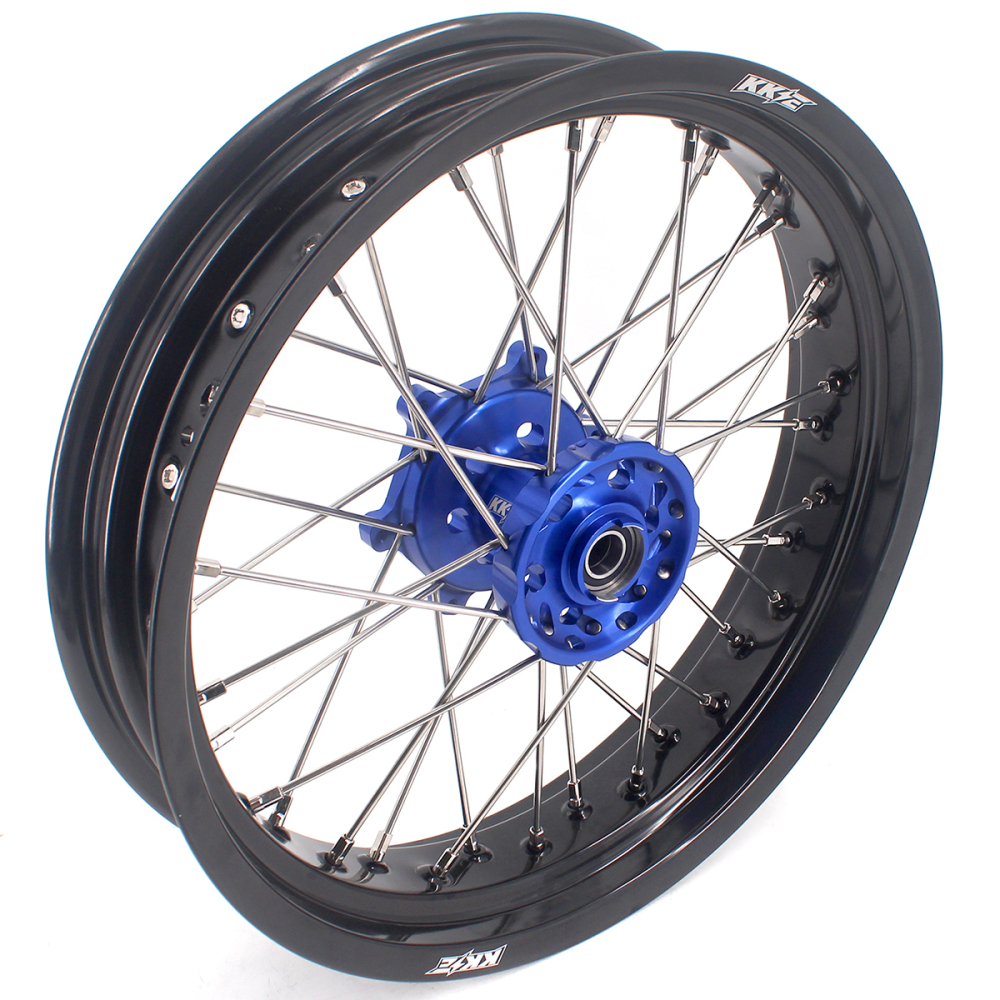 for DRZ400SM 05-25 DRZ400S 00-25 DRZ400 E - KKE Supermoto Motard Wheels fit Suzuki CNC Hubs 3.5*17"/4.25*17" (Blue Hub/ Gold Hub/ Black Hub / Red Hub / Silver Hub / Black Rim)