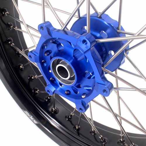 for DRZ400SM 05-25 DRZ400S 00-25 DRZ400 E - KKE Supermoto Motard Wheels fit Suzuki CNC Hubs 3.5*17"/4.25*17" (Blue Hub/ Gold Hub/ Black Hub / Red Hub / Silver Hub / Black Rim)
