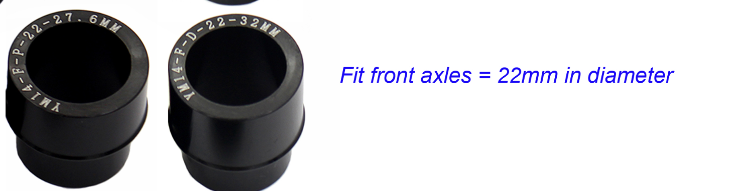 KKE Black Front Spacers Bushings for KKE Wheels that for YZ250F YZ450F 2014-2025 fit 22mm Front Axle