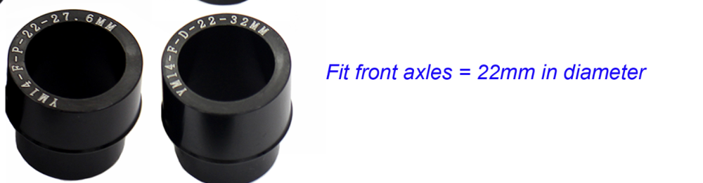 KKE Black Front Spacers Bushings for KKE Wheels that for YZ250F YZ450F 2014-2025 fit 22mm Front Axle