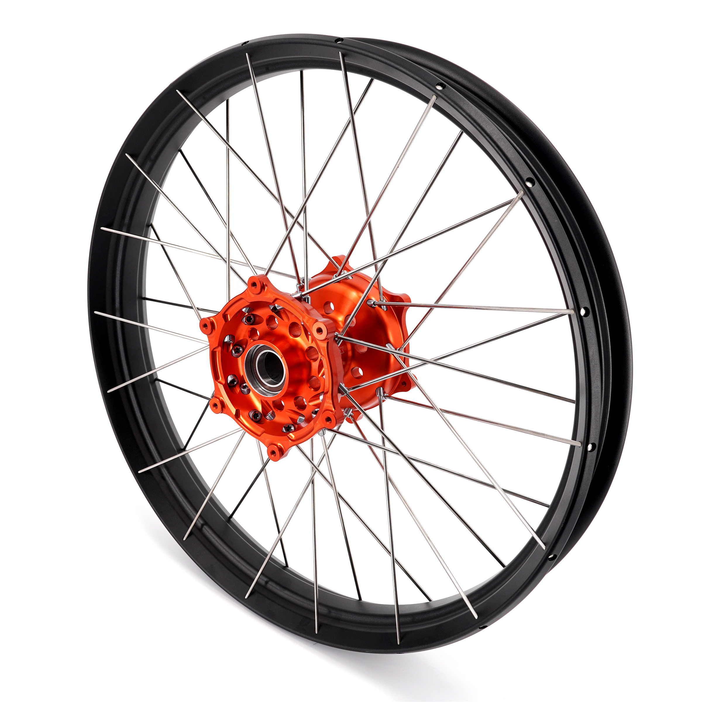 for KTM 1290 / 1090 / 890 / 790 --VMX 21/18 Tubeless Wheels for KTM 1090 Adventure R 2017-2019 / KTM 1290 Adventure 2017-2020 Orange Hub