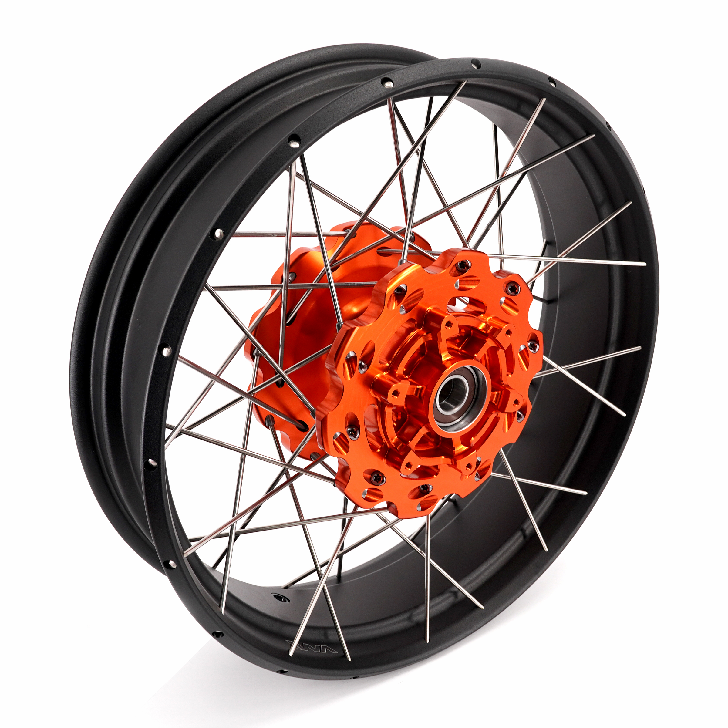 for KTM 1290 / 1090 / 890 / 790 --VMX 21/18 Tubeless Wheels for KTM 1090 Adventure R 2017-2019 / KTM 1290 Adventure 2017-2020 Orange Hub