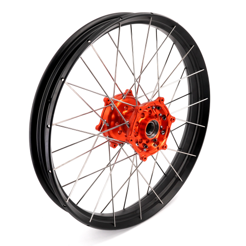 for KTM 1290 / 1090 / 890 / 790 --VMX 21/18 Tubeless Wheels for KTM 1090 Adventure R 2017-2019 / KTM 1290 Adventure 2017-2020 Orange Hub