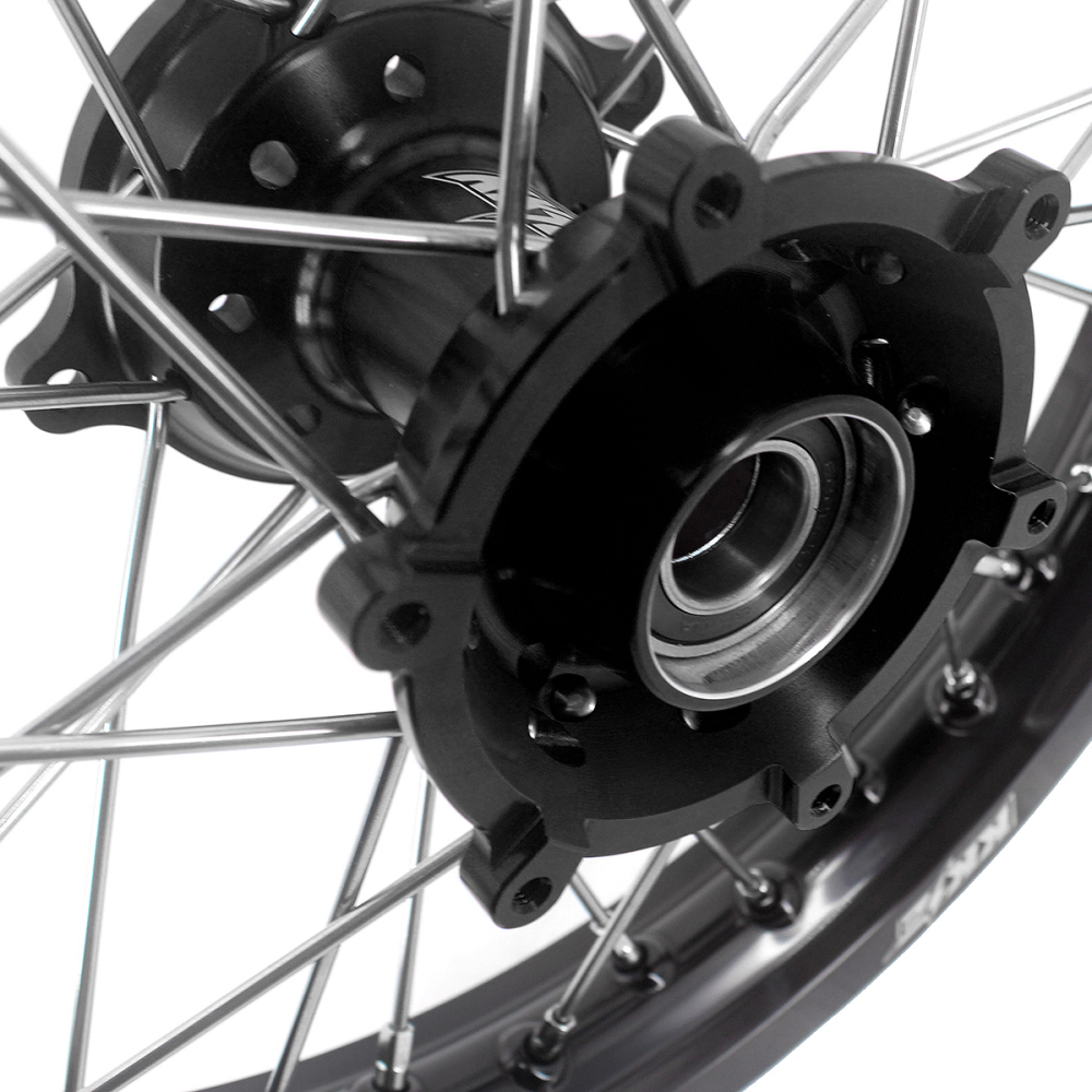 KKE 17/14 Kid's Dirt Bike Wheels Rims Compatible with Husqvarna TC 85 2021 - 2024 / Gas Gas MC 85 2021 - 2024 / KTM 85 SX 2021 - 2024 Blue Nipples