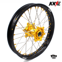 for RM125 RM250 1996-2008-- KKE 2.15*19" CNC Rear Dirt Bike Wheel fit Suzuki (Gold Hub/ Black Hub / Red Hub / Gold Rim / Black Rim)