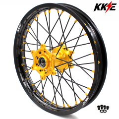 for RM125 RM250 1996-2008-- KKE 2.15*19" CNC Rear Dirt Bike Wheel fit Suzuki (Gold Hub/ Black Hub / Red Hub / Gold Rim / Black Rim)