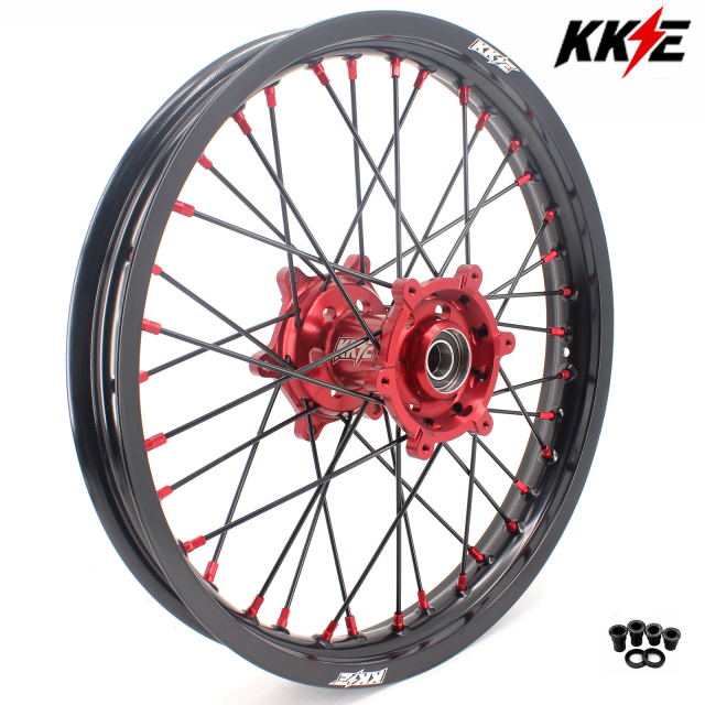 for RM125 RM250 1996-2008-- KKE 2.15*19" CNC Rear Dirt Bike Wheel fit Suzuki (Gold Hub/ Black Hub / Red Hub / Gold Rim / Black Rim)